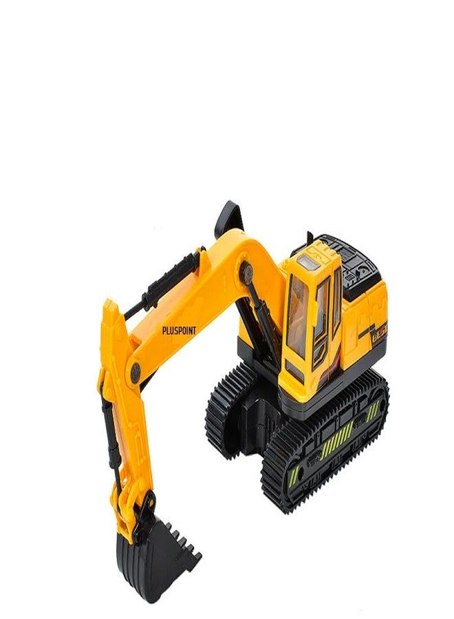 PLUSPOINT Excavator Bulldozer Truck for Kids, Construction Site Beach Sand Toys Engineer Construction Vehicle Movable Claw Digger Trucks Toys for Boys (New Excavator) - Image 1